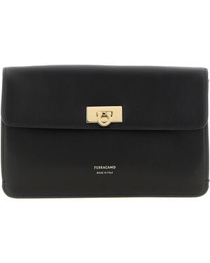 Ferragamo 'Harley' Clutch - Black