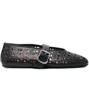 Alaïa Alaia Leather Ballerinas - Black