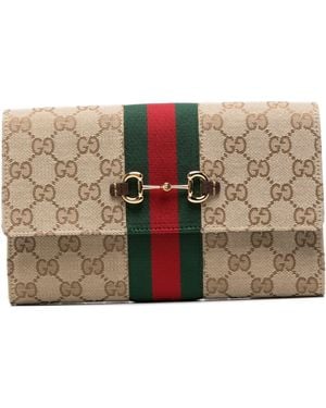 Gucci Gg Monogram Tote Bag - Brown