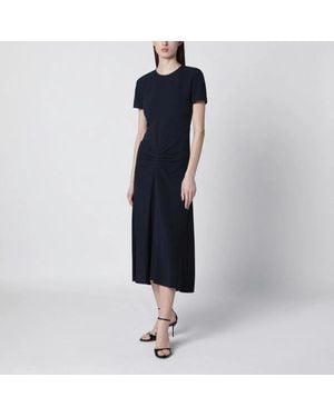 Victoria Beckham Blaire Dress With Gathered Waist - Blue