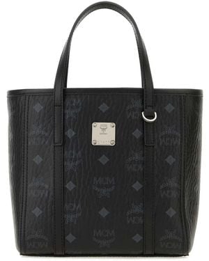 MCM Toni Vi Shopper Bag Mni Bk - Black