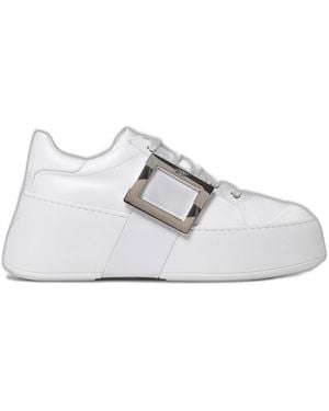 Roger Vivier Viv Skate High Abs Met Sneakers - White
