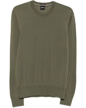 BOSS Virgin Wool Sweater - Green
