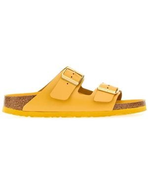 Birkenstock Arizona Hex Ochre, Amalfi Natural Leather - Yellow