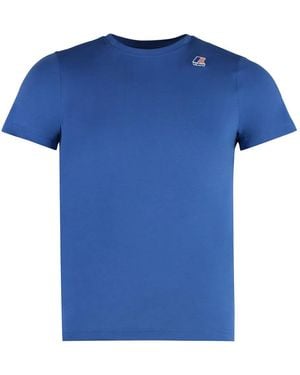 K-Way Edouard Cotton Crew-Neck T-Shirt - Blue