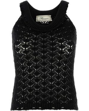 Blumarine Top Traforato - Black