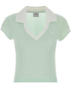 Courreges Sports Cropped Polo - Green