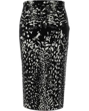 Tom Ford Lynx Jacquard Compact Velvet Viscose With Contrast - Black