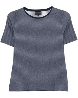 Emporio Armani Textured T-Shirt - Blue
