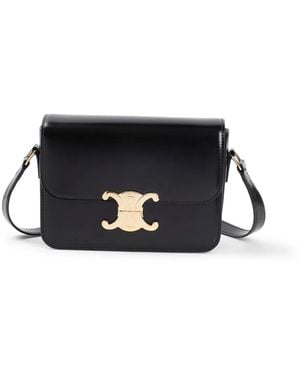 Celine Teen Triomphe Shoulder Bag - Black