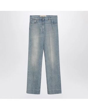 Valentino Light Washed-Effect Jeans - Blue