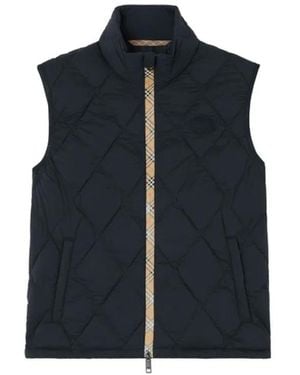Burberry Acresford Quilted Down Vest - Blue