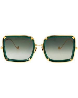 Anna Karin Karlsson Emerald Acetate Sunglasses - Green