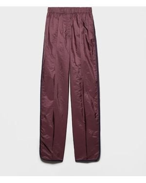 Prada Bordeaux Recycled Polyamide Pants - Purple