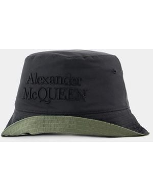 McQueen Low Rever Bucket Hat - Black
