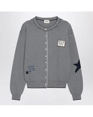 Weekend by Maxmara Cotton Cardigan With Inlays - Grey