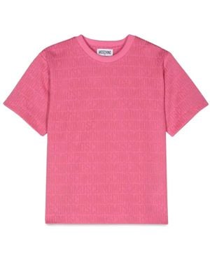 Moschino Maxi T Shirt M/C - Pink