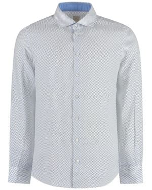 BASTONCINO Printed Cotton Shirt - Blue