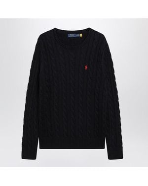 Polo Ralph Lauren Cable-Knit Cotton Sweater - Black