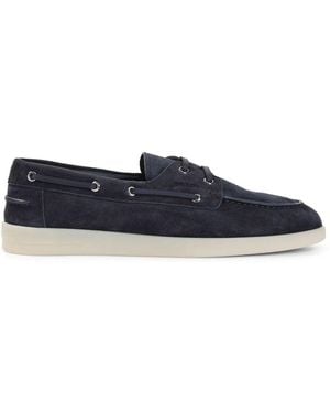 Prada Lace-Up Calfskin Shoes - Blue