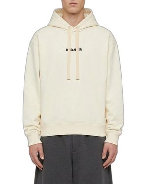 Jil Sander Hoodie Sweatshirt - Natural