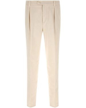 Brunello Cucinelli Cotton Casual Trousers - Natural