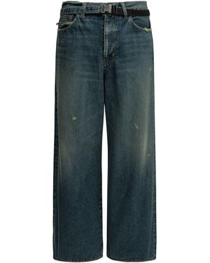 Sacai "Beyondexx" Wide-Leg Jeans - Blue