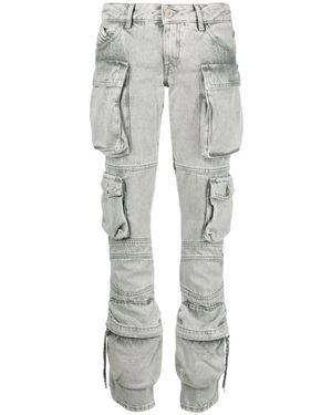 The Attico Light Cotton Denim Trousers - Grey
