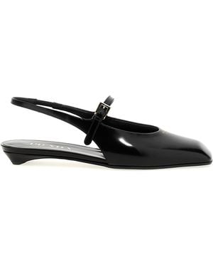 Prada Logo Slingback - Black