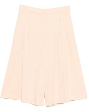 Twinset Twinset Pleated Shorts - Natural