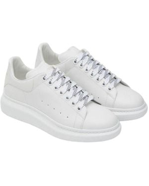 McQueen Leather Chunky Sneakers - Gray