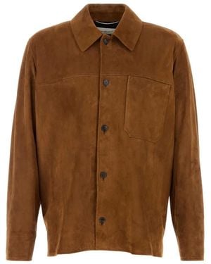 Saint Laurent Caramel Suede Jacket - Brown