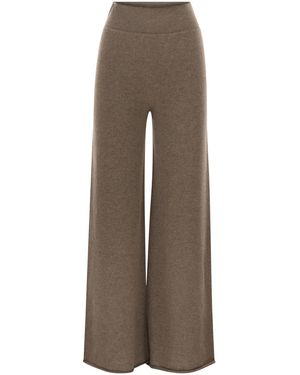 Vanisé Cashmere Wide-Leg Pants - Brown