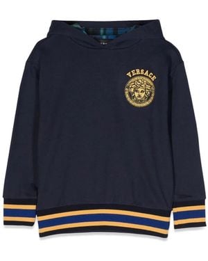 Versace Jellyfish Sweatshirt Inside Tartan - Blue