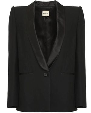 KHAITE Helio Single-Breasted One Button Jacket - Black