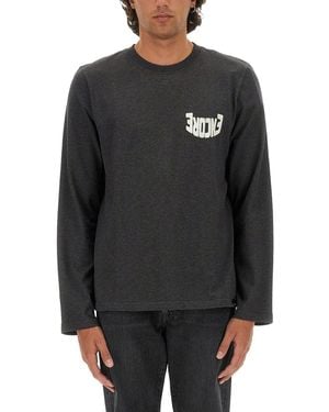 Courreges Courregès T-Shirt With Logo - Gray