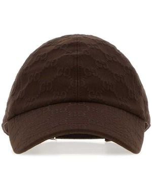 Gucci Gg Jersey Baseball Cap - Brown