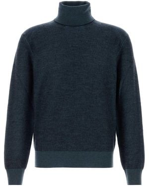 Brioni Melange Cashmere Blend Jumper - Blue