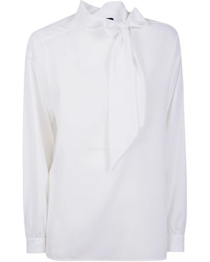 Emporio Armani Bow Collar Shirt - White