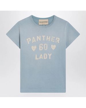 Valentino Light Panther Lady T-Shirt - Blue