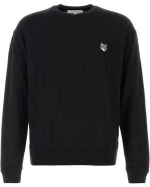 Maison Kitsuné Fox Head Merino Comfort Jumper - Black