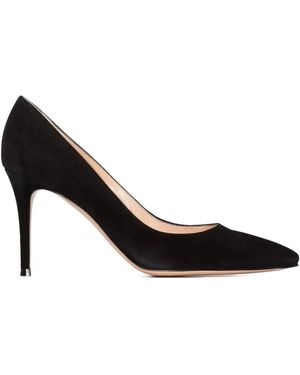 Gianvito Rossi Suede Leather High Heel Shoes - Black