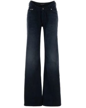 Balenciaga Curved Waist Trousers - Blue