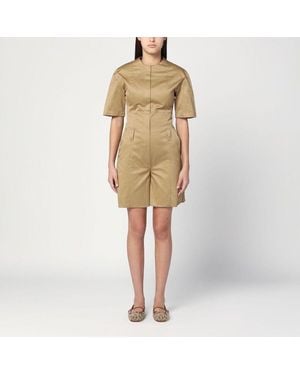 THE LATEST Mini Cotton Short Jumpsuit For - Natural
