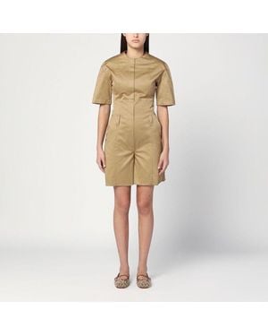 THE LATEST Mini Cotton Short Jumpsuit For - Natural