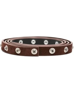 The Attico Leather Belt - White