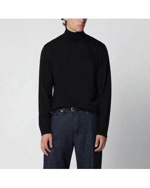 Roberto Collina Wool Turtleneck Jumper - Black
