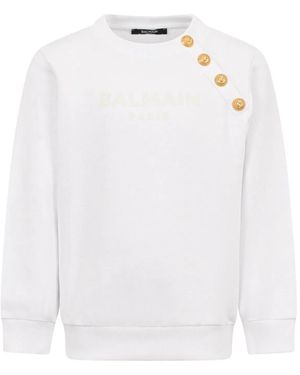 Balmain Jersey With Logo - White