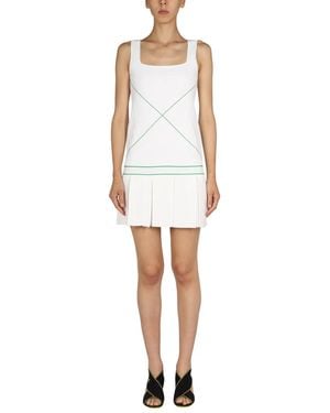 Bottega Veneta Logo Embroidery Dress - White