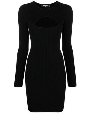 DSquared² Cut Out Mini Dress - Black